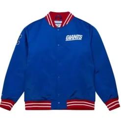 Apparel Mitchell & Ness Jackets & Outerwear-Heavyweight Satin Jacket New York Giants