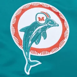 Apparel Mitchell & Ness Jackets & Outerwear-Heavyweight Satin Jacket Miami Dolphins