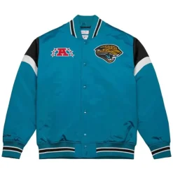 Apparel Mitchell & Ness Jackets & Outerwear-Heavyweight Satin Jacket Jacksonville Jaguars