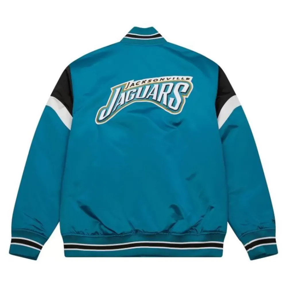 Apparel Mitchell & Ness Jackets & Outerwear-Heavyweight Satin Jacket Jacksonville Jaguars