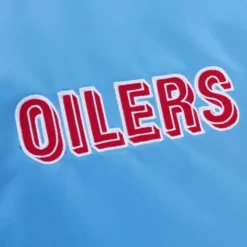 Apparel Mitchell & Ness Jackets & Outerwear-Heavyweight Satin Jacket Houston Oilers