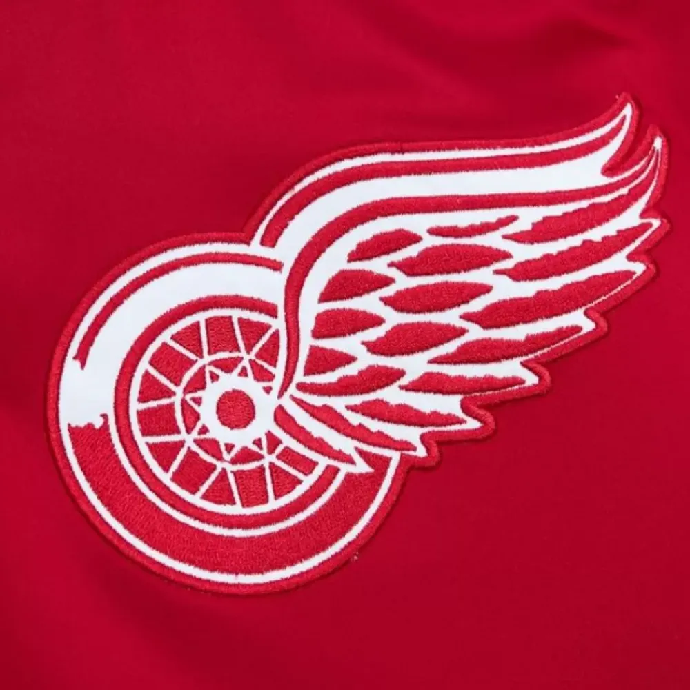 Apparel Mitchell & Ness Jackets & Outerwear-Heavyweight Satin Jacket Detroit Red Wings