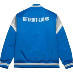 Apparel Mitchell & Ness Jackets & Outerwear-Heavyweight Satin Jacket Detroit Lions