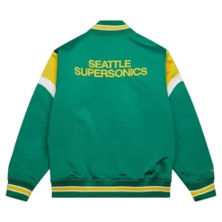 Apparel Mitchell & Ness Jackets & Outerwear-Heavyweight Satin Jacket Seattle Supersonics