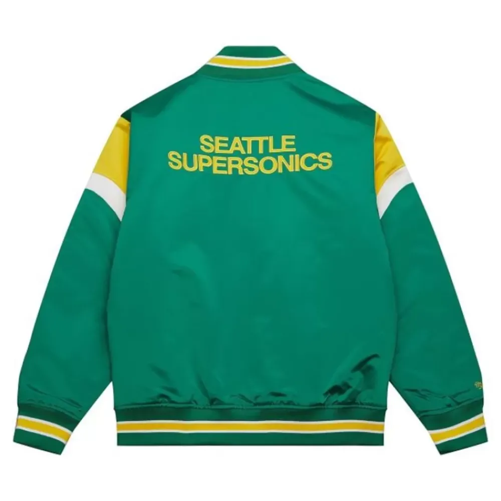 Apparel Mitchell & Ness Jackets & Outerwear-Heavyweight Satin Jacket Seattle Supersonics