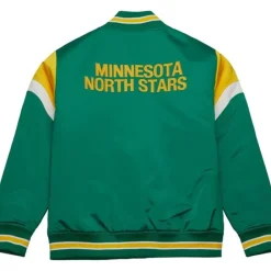 Apparel Mitchell & Ness Jackets & Outerwear-Heavyweight Satin Jacket Minnesota North Stars