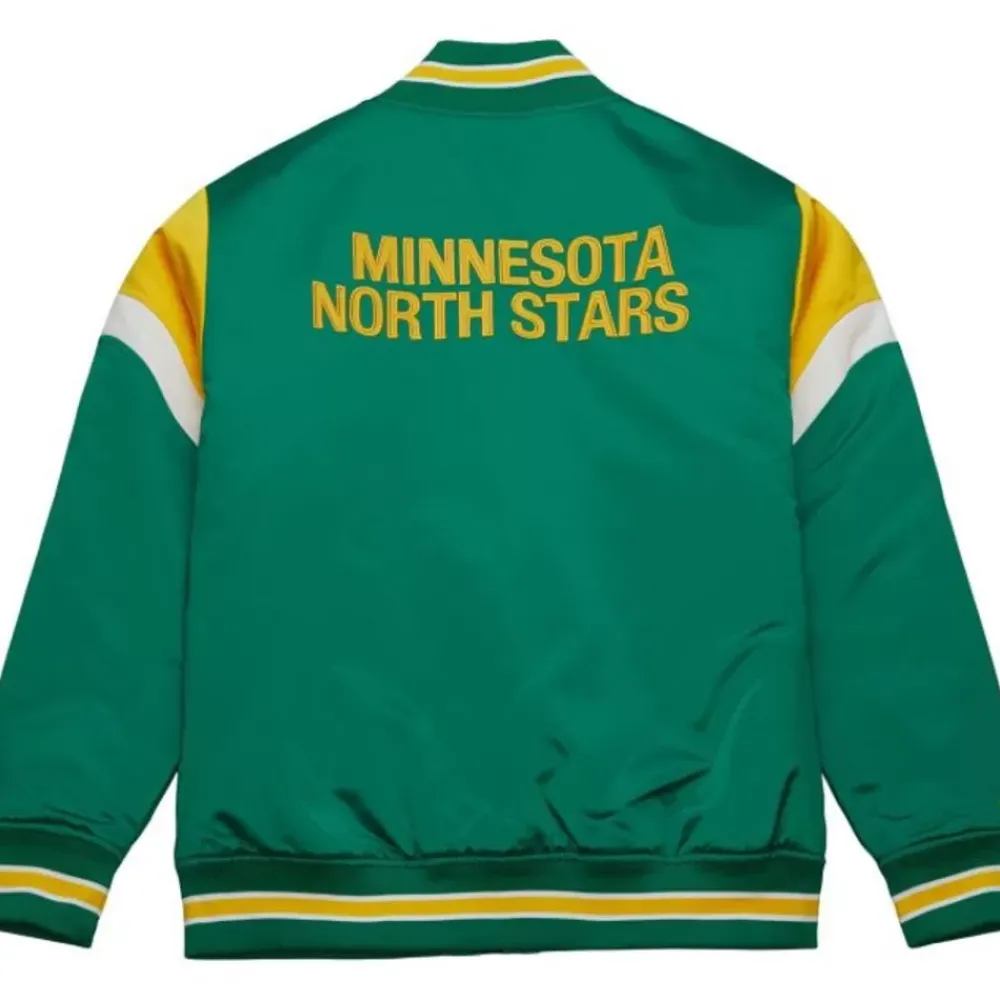 Apparel Mitchell & Ness Jackets & Outerwear-Heavyweight Satin Jacket Minnesota North Stars