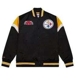 Apparel Mitchell & Ness Jackets & Outerwear-Heavyweight Satin Jacket Pittsburgh Steelers