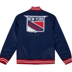 Apparel Mitchell & Ness Jackets & Outerwear-Heavyweight Satin Jacket New York Rangers