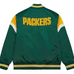 Apparel Mitchell & Ness Jackets & Outerwear-Heavyweight Satin Jacket Green Bay Packers