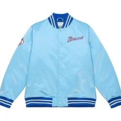 Apparel Mitchell & Ness Jackets & Outerwear-Heavyweight Satin Jacket Atlanta Braves