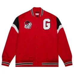 Apparel Mitchell & Ness Jackets & Outerwear-Heavyweight Satin Jacket University Of Georgia
