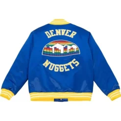 Apparel Mitchell & Ness Jackets & Outerwear-Heavyweight Satin Jacket Denver Nuggets