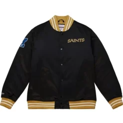Apparel Mitchell & Ness Jackets & Outerwear-Heavyweight Satin Jacket New Orleans Saints