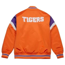 Apparel Mitchell & Ness Jackets & Outerwear-Heavyweight Satin Jacket Clemson University