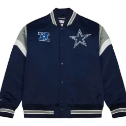 Apparel Mitchell & Ness Jackets & Outerwear-Heavyweight Satin Jacket Dallas Cowboys