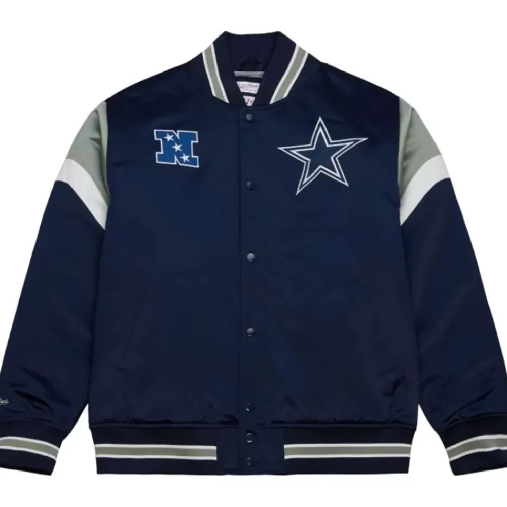 Apparel Mitchell & Ness Jackets & Outerwear-Heavyweight Satin Jacket Dallas Cowboys