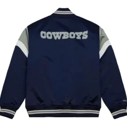 Apparel Mitchell & Ness Jackets & Outerwear-Heavyweight Satin Jacket Dallas Cowboys