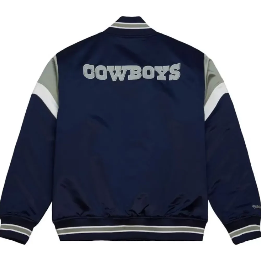 Apparel Mitchell & Ness Jackets & Outerwear-Heavyweight Satin Jacket Dallas Cowboys
