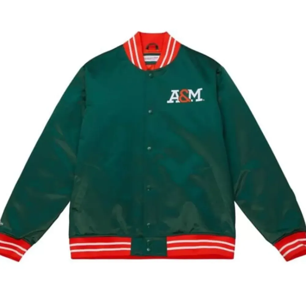 Apparel Mitchell & Ness Jackets & Outerwear-Heavyweight Satin Jacket Florida A&M University