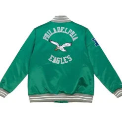 Apparel Mitchell & Ness Jackets & Outerwear-Heavyweight Satin Jacket Philadelphia Eagles