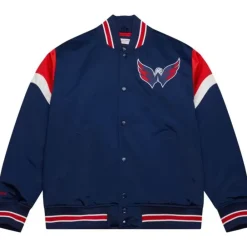 Apparel Mitchell & Ness Jackets & Outerwear-Heavyweight Satin Jacket Washington Capitals