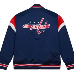 Apparel Mitchell & Ness Jackets & Outerwear-Heavyweight Satin Jacket Washington Capitals