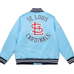 Apparel Mitchell & Ness Jackets & Outerwear-Heavyweight Satin Jacket St. Louis Cardinals