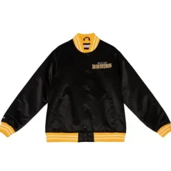 Apparel Mitchell & Ness Jackets & Outerwear-Heavyweight Satin Jacket Boston Bruins
