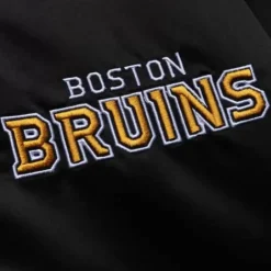 Apparel Mitchell & Ness Jackets & Outerwear-Heavyweight Satin Jacket Boston Bruins