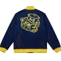 Apparel Mitchell & Ness Jackets & Outerwear-Heavyweight Satin Jacket University Of Michigan