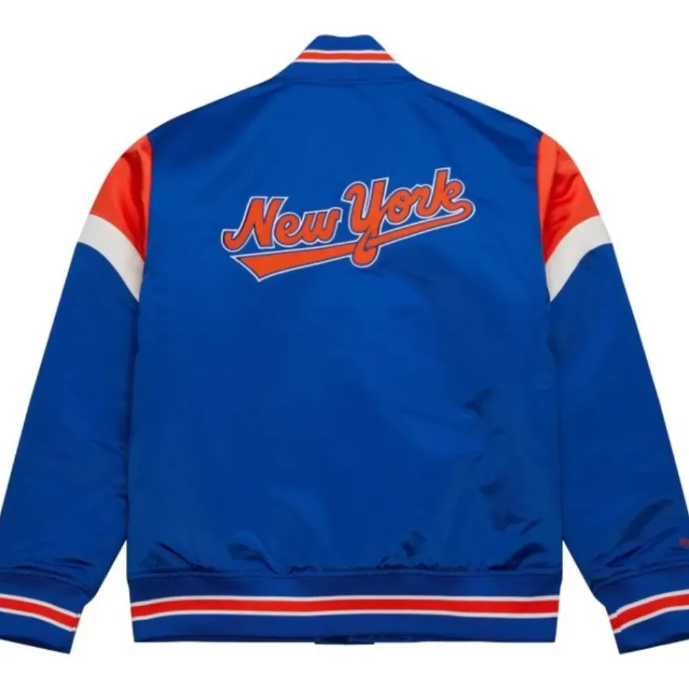 Apparel Mitchell & Ness Jackets & Outerwear-Heavyweight Satin Jacket New York Mets