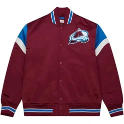 Apparel Mitchell & Ness Jackets & Outerwear-Heavyweight Satin Jacket Colorado Avalanche