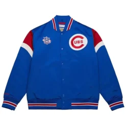 Apparel Mitchell & Ness Jackets & Outerwear-Heavyweight Satin Jacket Chicago Cubs