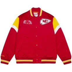 Apparel Mitchell & Ness Jackets & Outerwear-Heavyweight Satin Jacket Kansas City Chiefs