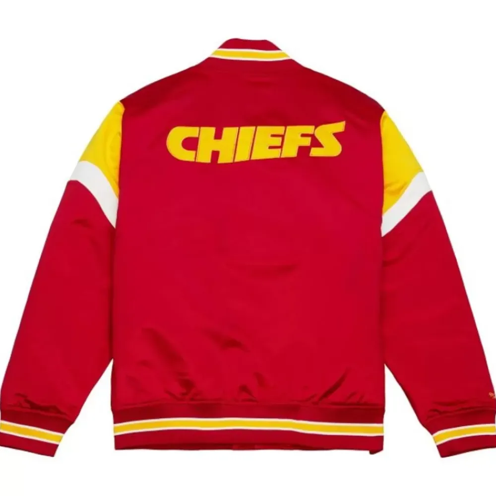 Apparel Mitchell & Ness Jackets & Outerwear-Heavyweight Satin Jacket Kansas City Chiefs