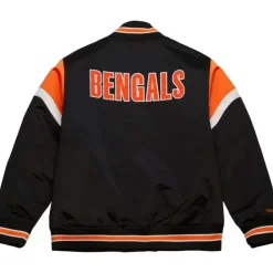 Apparel Mitchell & Ness Jackets & Outerwear-Heavyweight Satin Jacket Cincinnati Bengals