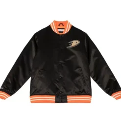 Apparel Mitchell & Ness Jackets & Outerwear-Heavyweight Satin Jacket Update Anaheim Ducks
