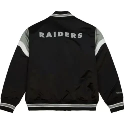 Apparel Mitchell & Ness Jackets & Outerwear-Heavyweight Satin Jacket Oakland Raiders