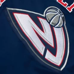 Apparel Mitchell & Ness Jackets & Outerwear-Heavyweight Satin Jacket New Jersey Nets