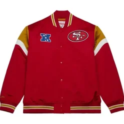 Apparel Mitchell & Ness Jackets & Outerwear-Heavyweight Satin Jacket San Francisco 49Ers
