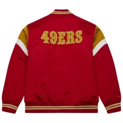 Apparel Mitchell & Ness Jackets & Outerwear-Heavyweight Satin Jacket San Francisco 49Ers