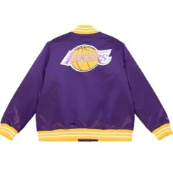 Apparel Mitchell & Ness Jackets & Outerwear-Heavyweight Satin Jacket Los Angeles Lakers
