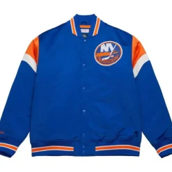 Apparel Mitchell & Ness Jackets & Outerwear-Heavyweight Satin Jacket New York Islanders