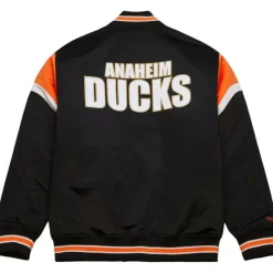 Apparel Mitchell & Ness Jackets & Outerwear-Heavyweight Satin Jacket Anaheim Ducks