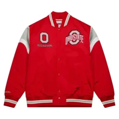 Apparel Mitchell & Ness Jackets & Outerwear-Heavyweight Satin Jacket Ohio State