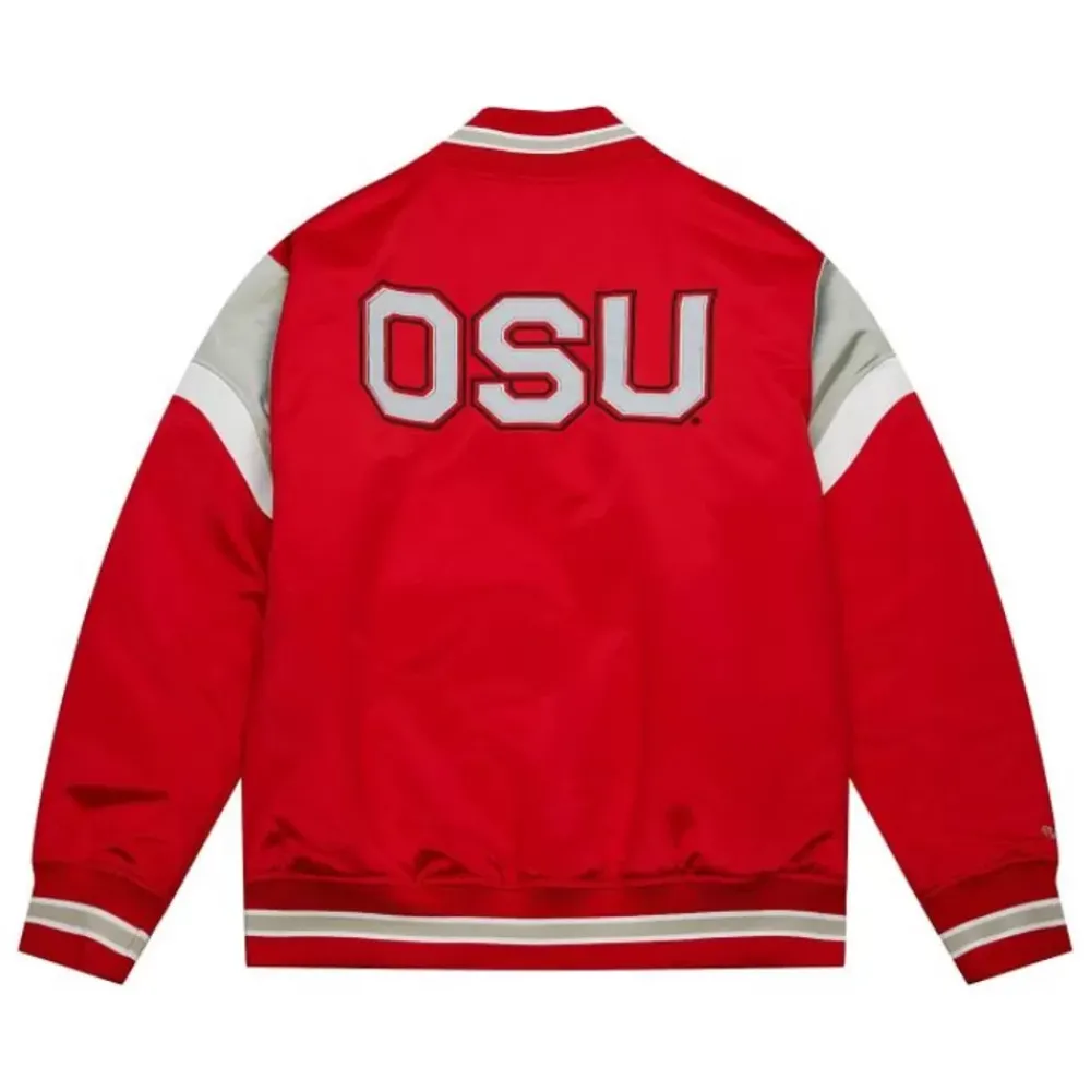 Apparel Mitchell & Ness Jackets & Outerwear-Heavyweight Satin Jacket Ohio State
