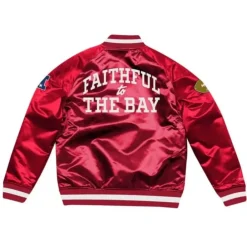 Apparel Mitchell & Ness Jackets & Outerwear-Heavyweight Satin Jacket San Francisco 49Ers