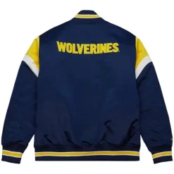 Apparel Mitchell & Ness Jackets & Outerwear-Heavyweight Satin Jacket University Of Michigan