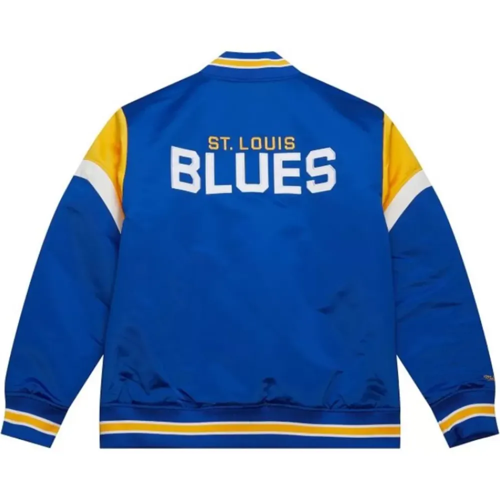 Apparel Mitchell & Ness Jackets & Outerwear-Heavyweight Satin Jacket St. Louis Blues